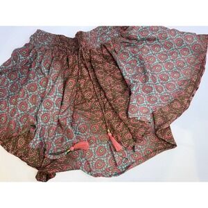Karma Highway Boho Paisley Smocked Waist Flutter shorts Boho One Size 2200